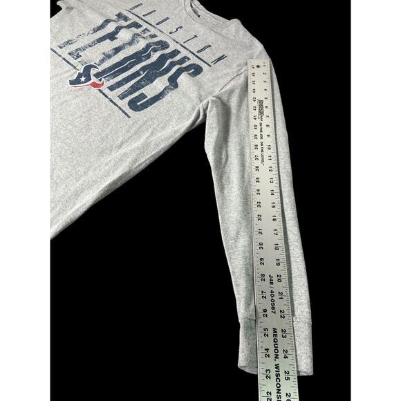NFL Team Apparel Houston Texans Logo Men Gray Long‎ Sleeve Shirt Size XL - Picture 8 of 9